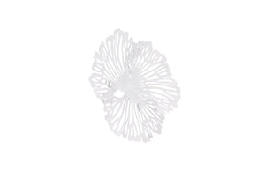 Flower Wall Art, Extra Small, White, Metal