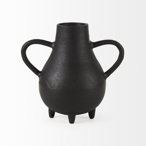 Cyrus Black Two handled Vase Decorative Object