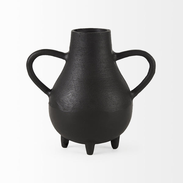Cyrus Black Two handled Vase Decorative Object