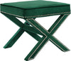 Alan Ottoman/Bench In Green Velvet