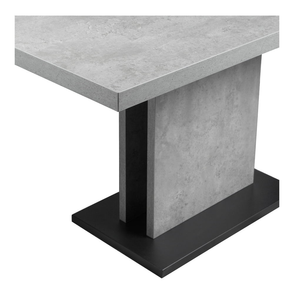 Moe's Hanlon Dining Table Light Grey Concrete, 4-Seater