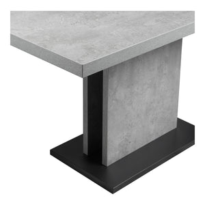Moe's Hanlon Dining Table Light Grey Concrete, 4-Seater