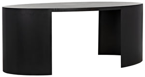 Marigold Desk, Ebony Walnut with Black Steel