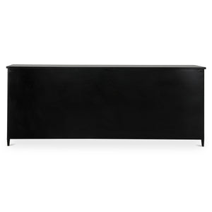 Moe's Henry Metal Sideboard Black with Glass Doors