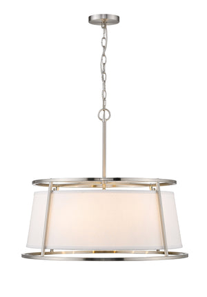 Lenyx Pendant 6 Light Pendant in Brushed Nickel Finish