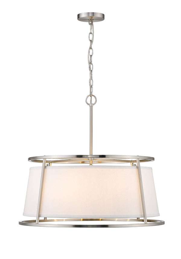 Lenyx Pendant 6 Light Pendant in Brushed Nickel Finish