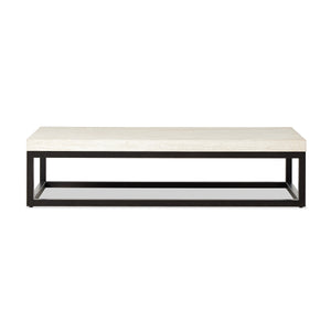 The 67' Rectangular Coffee Table in Travertine