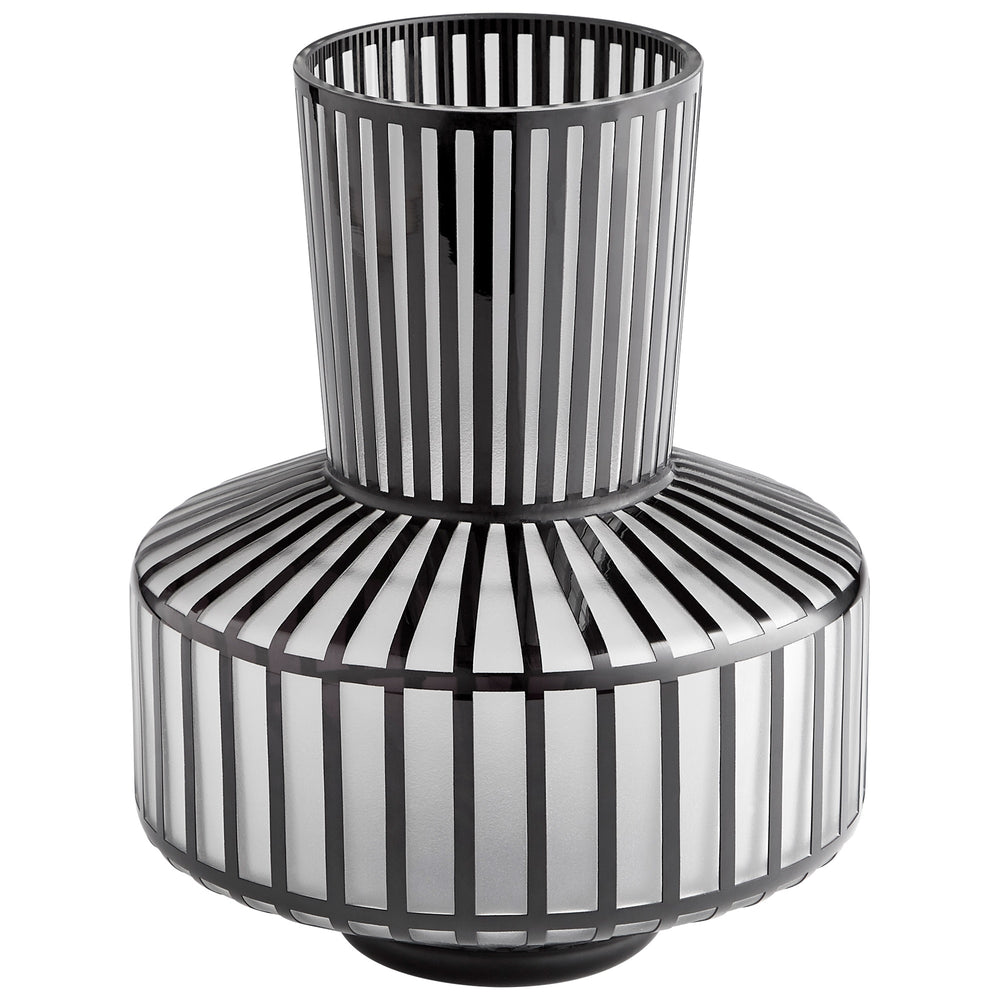 Lined Up Vase in Black