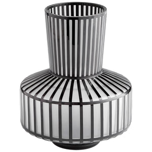 Lined Up Vase in Black