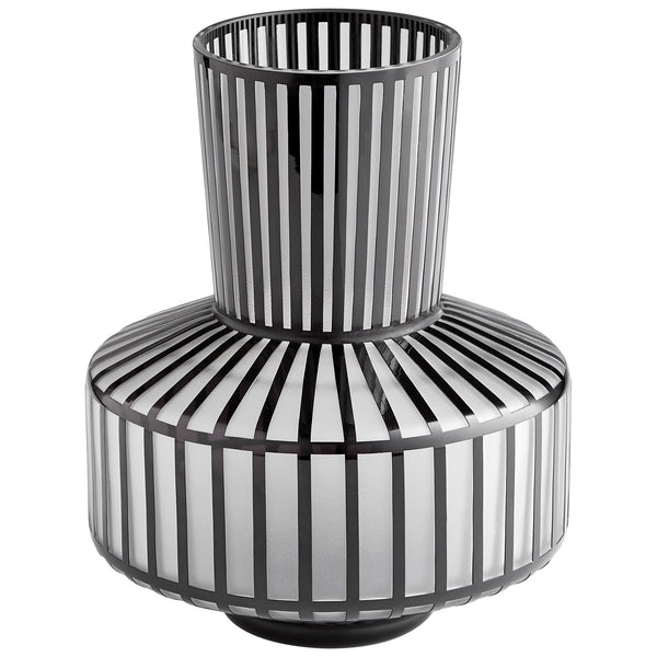 Lined Up Vase in Black