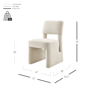 Willa Boucle Dining Side Chair, Milford Beige 