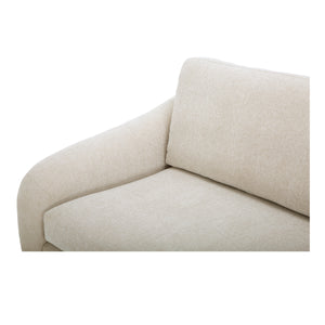 Moe's Quinn Sofa in Oatmeal with Rubberwood Legs