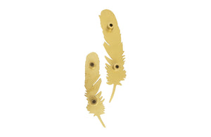 Feathers Wall Art, Gold Leaf, Set of 2, Large