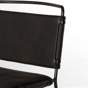 Wharton Bar Stool in Distressed Black