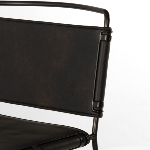 Wharton Bar Stool in Distressed Black
