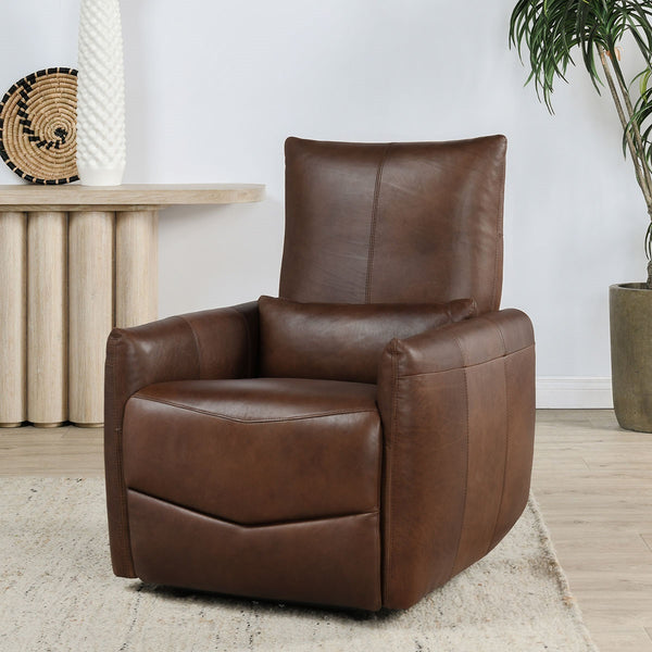 Thaya Leather Power Recliner with Adjustable Headrest