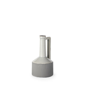 Burton 10.2H Small Two Tone Gray Ceramic Jug Vase