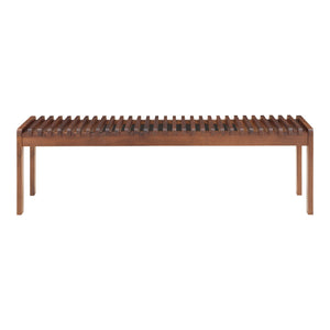 Moe's Rohe Bench in Walnut Brown Solid Wood