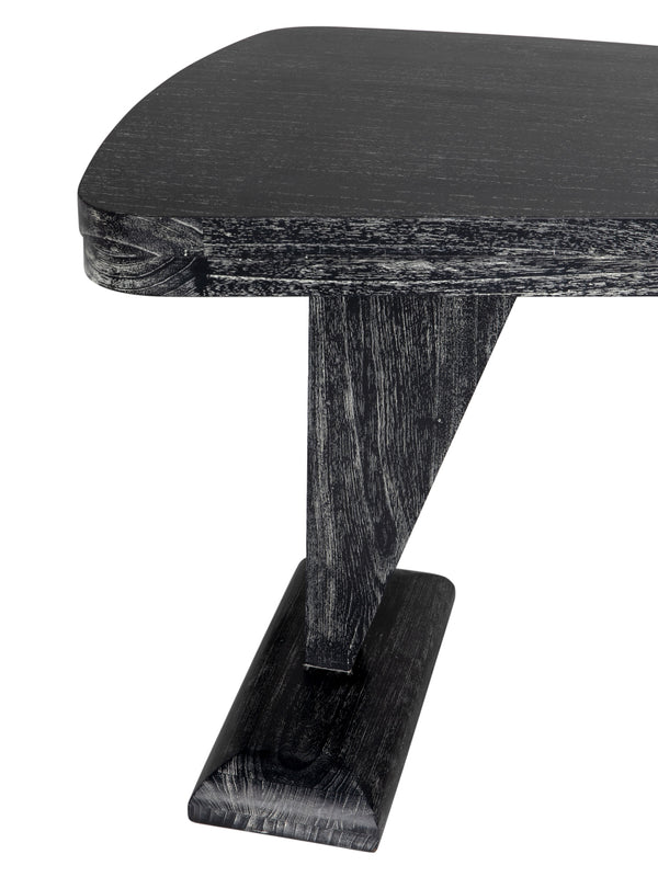 Zigmund Mahogany Desk in Cinder Black