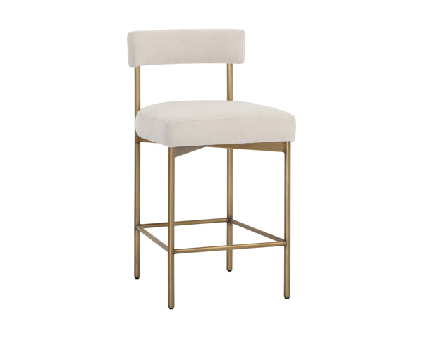 SENECA COUNTER STOOL - ANTIQUE BRASS - DANNY IVORY
