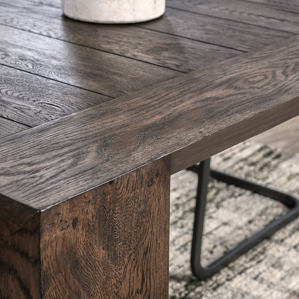 Troy Solid Wood Dining Table - Antique Brown