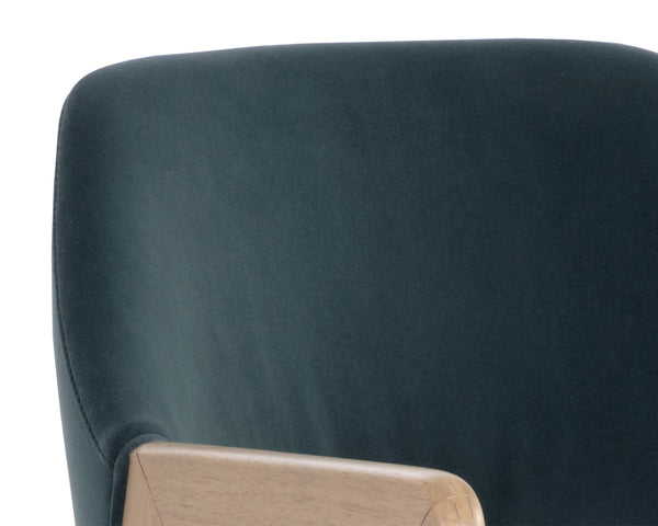 MILTON DINING ARMCHAIR - LIGHT WASH - MEG DUSTY TEAL