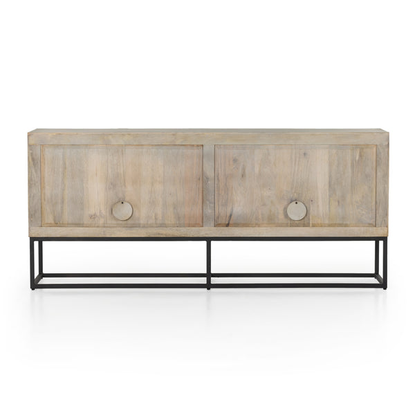 Kelby Sideboard In Light Wash Carved Mango