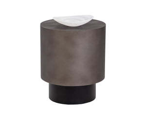BERNABY END TABLE - GUNMETAL
