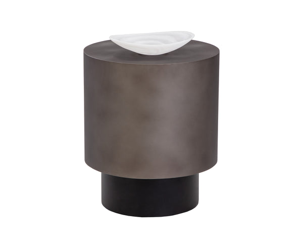 BERNABY END TABLE - GUNMETAL