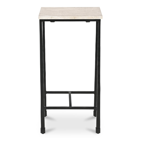 Moe's River Side Table Botticino Marble Top