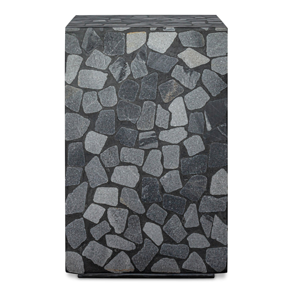 Moe's Kiri Outdoor Side Table in Black Marble