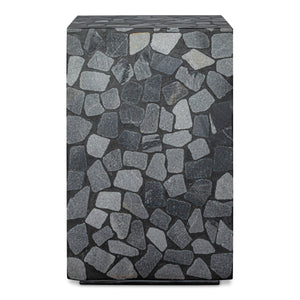 Moe's Kiri Outdoor Side Table in Black Marble