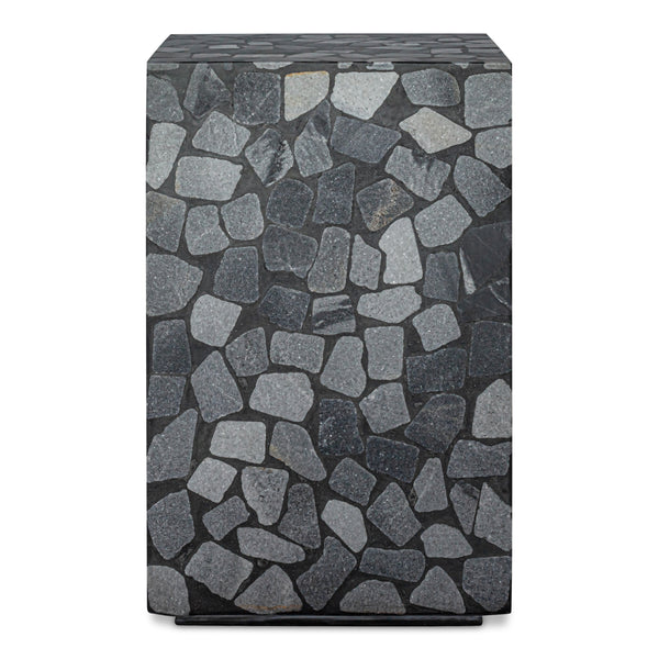Moe's Kiri Outdoor Side Table in Black Marble