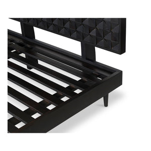 Moe's Pablo Queen Bed in Black Sheesham Wood