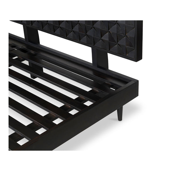 Moe's Pablo Queen Bed in Black Sheesham Wood