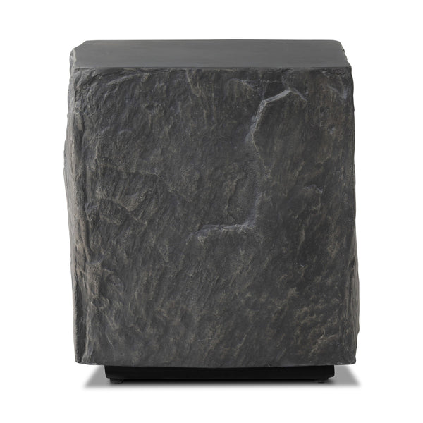 Lucius End Table In Smooth Black Concrete