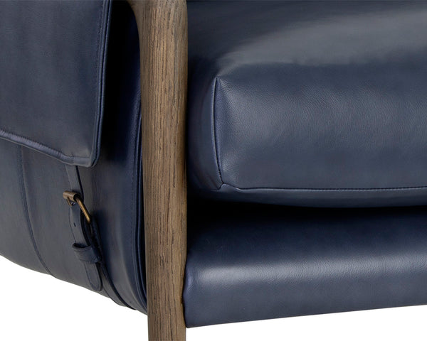 MAUTI ARMCHAIR - DISTRESSED BROWN - CORTINA INK LEATHER