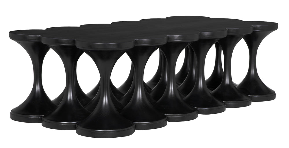 Jericho Mahogany Coffee Table in Hand-Rubbed Black