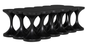 Jericho Mahogany Coffee Table in Hand-Rubbed Black