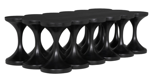 Jericho Mahogany Coffee Table in Hand-Rubbed Black