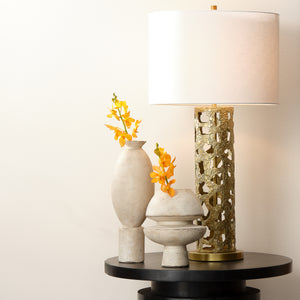 Foundation Decorative Ceramic Vase, Cream