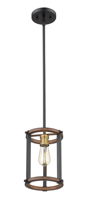 Kirkland 1 Light Mini Pendant in Rustic Mahogany Finish