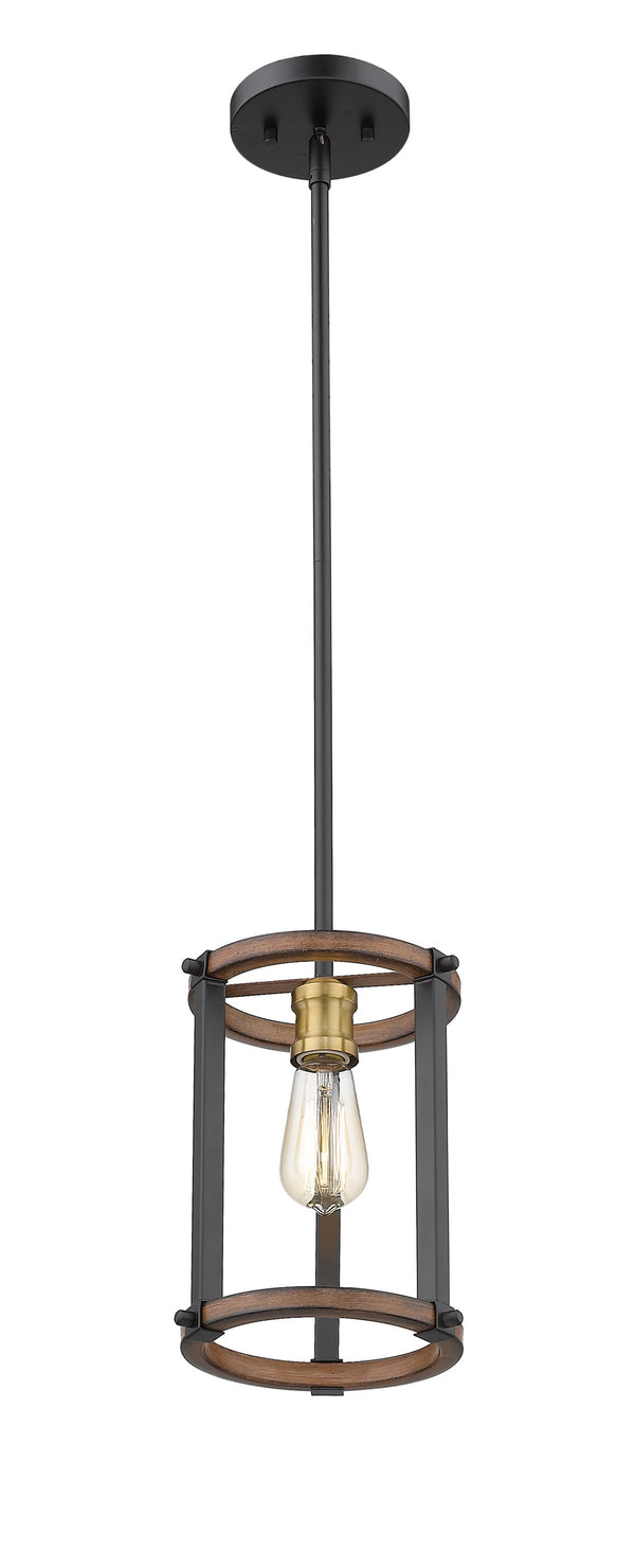 Kirkland 1 Light Mini Pendant in Rustic Mahogany Finish