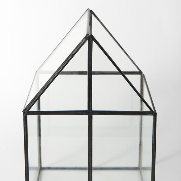 Sikes (Large) 10L x 10W x 16H Hut Terrarium W/Glass Base