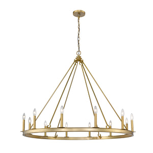 Barclay 12 Light Chandelier in Olde Brass Finish