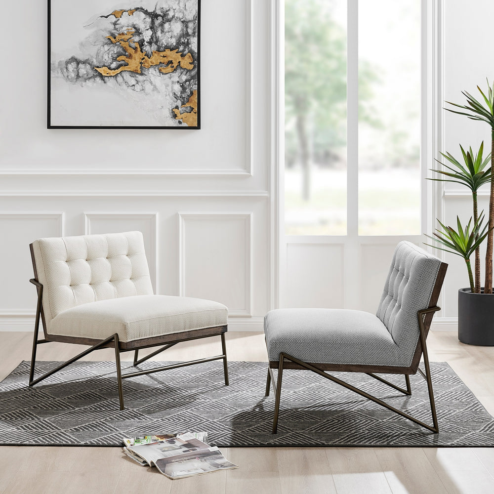 Marlow Fabric Accent Chair In Cardiff Cream
