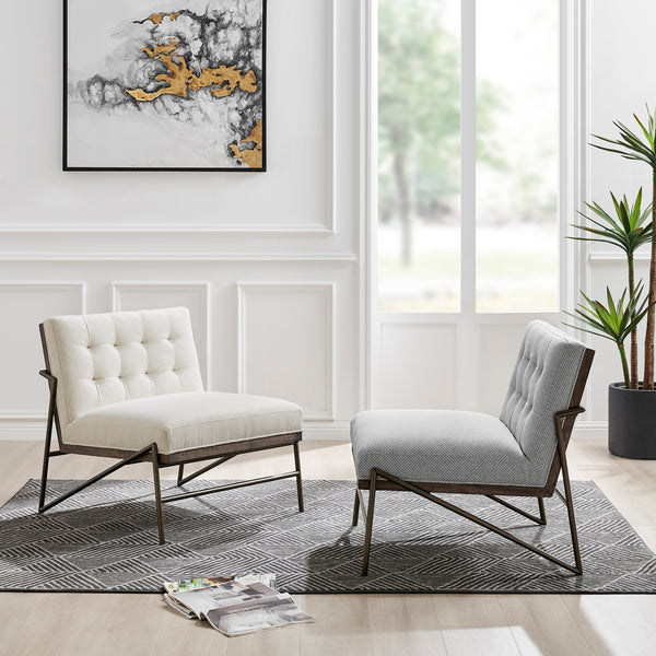 Marlow Fabric Accent Chair In Cardiff Cream