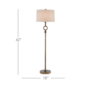 Germaine Floor Lamp In Antique Brass