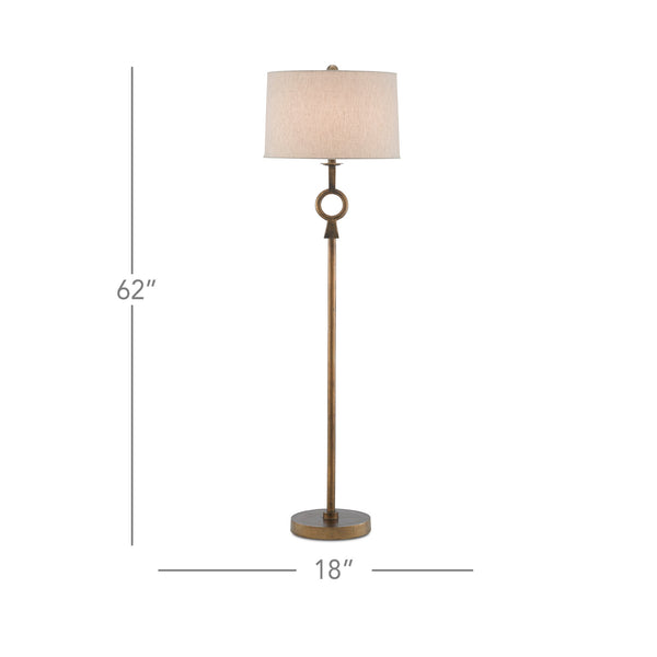 Germaine Floor Lamp In Antique Brass