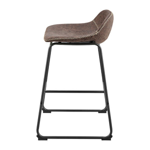 Leighton KD PU Counter Stool, Vintage Coffee Brown